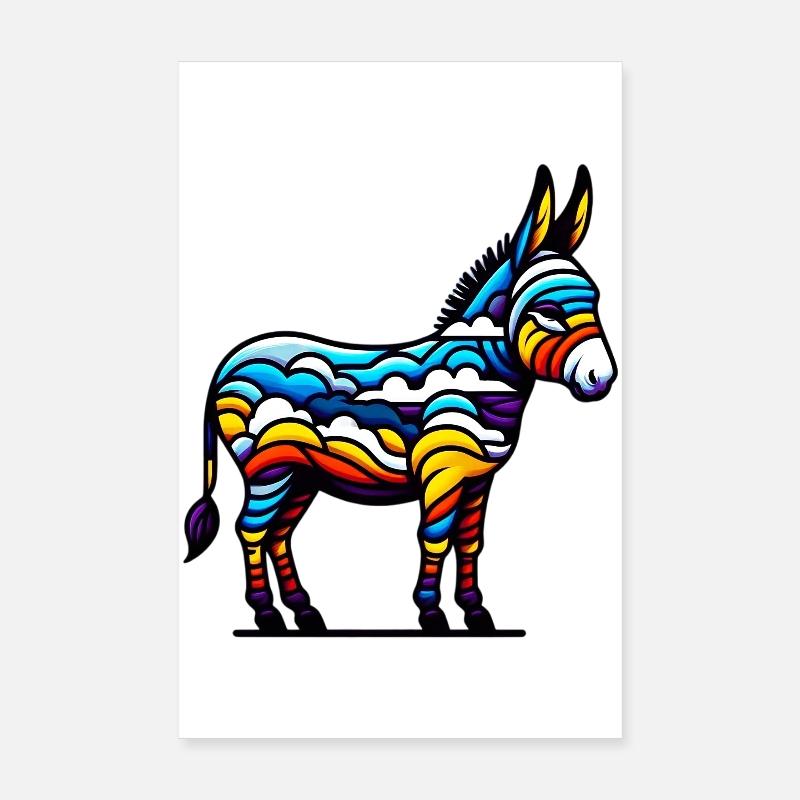 Âne, Tétine, Mule Poster 20 x 30 cm