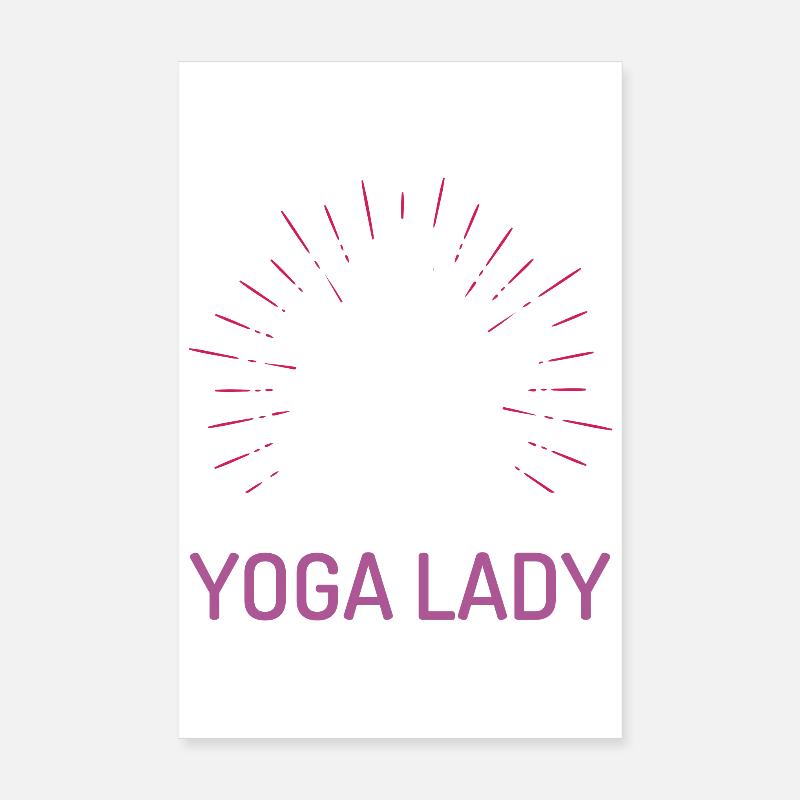 Fille de yoga Poster 20 x 30 cm