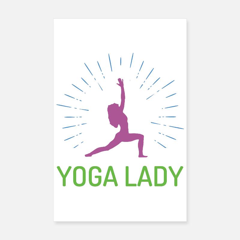 Fille de yoga Poster 20 x 30 cm