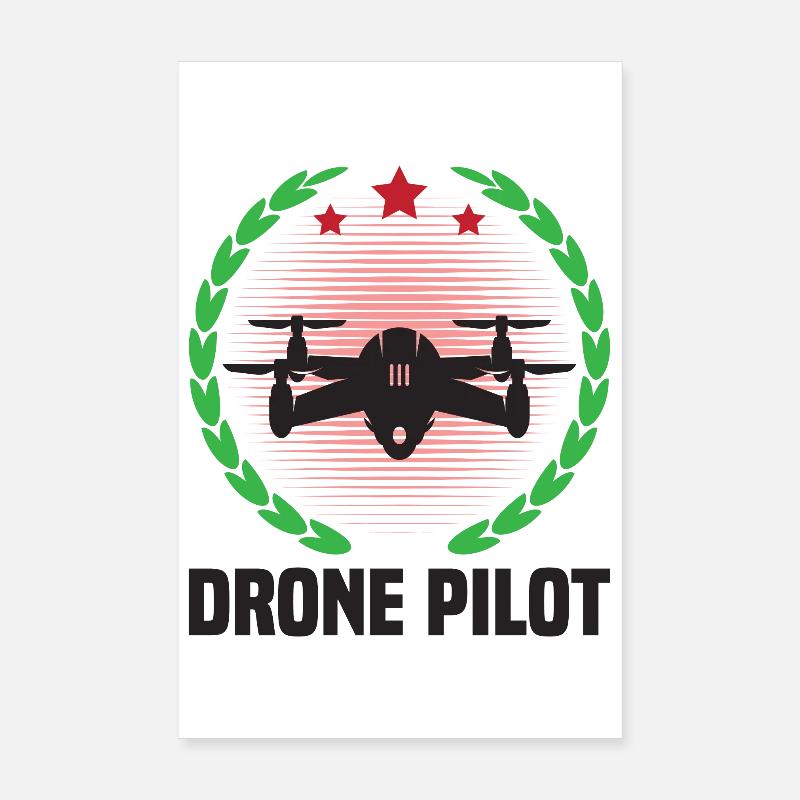 Pilote de drone Poster 20 x 30 cm