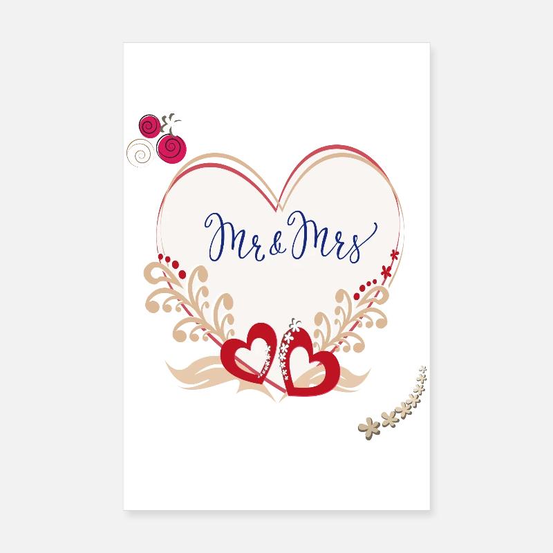 Wedding Married Poster 8" x 12" (20x30 cm)