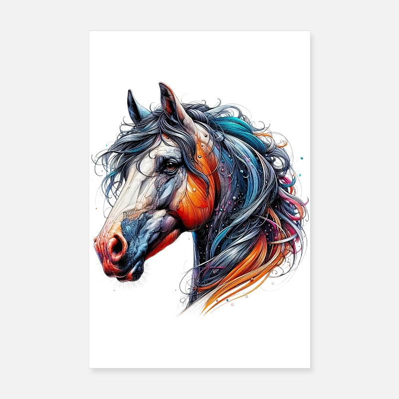 Pferd Poster 20x30 cm