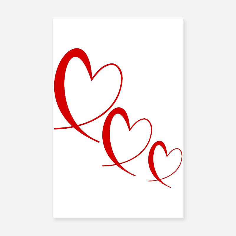 COEUR. COUPLE. JUST MARRIED. EVJF. SAINT VALENTIN. Poster 20 x 30 cm