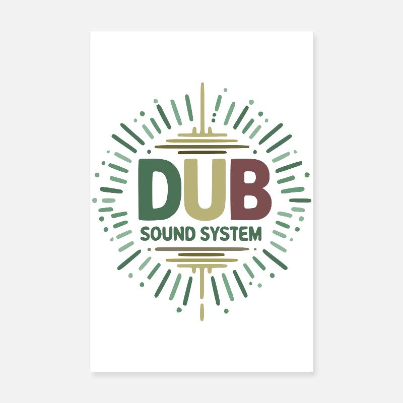 Design des Dub-Soundsystems Poster 20x30 cm