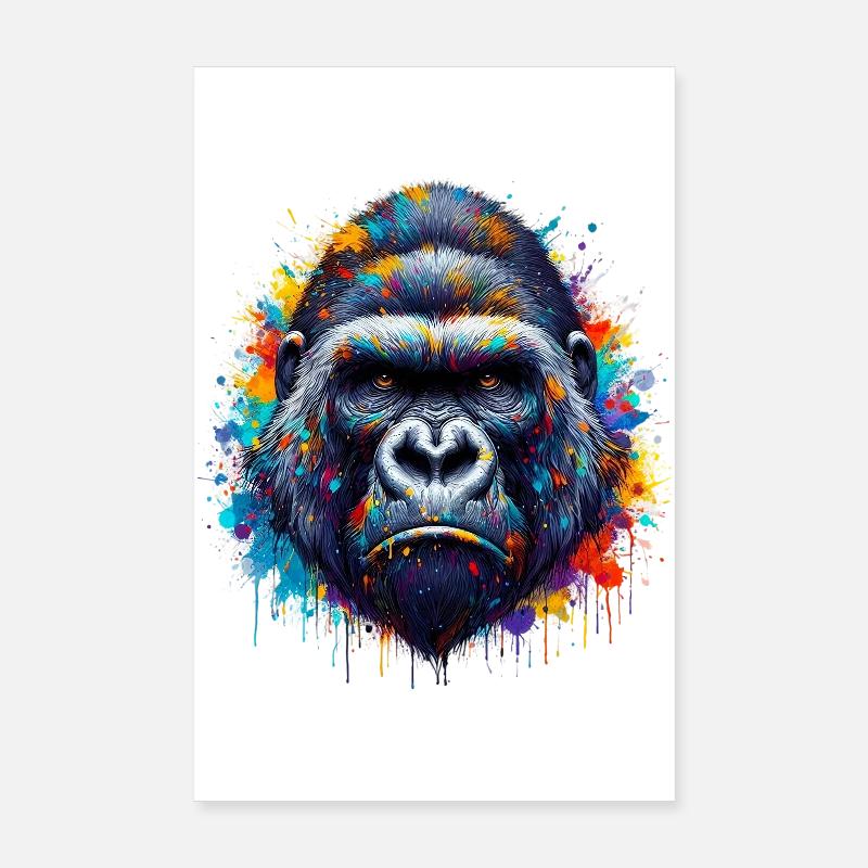 Gorille Poster 20 x 30 cm