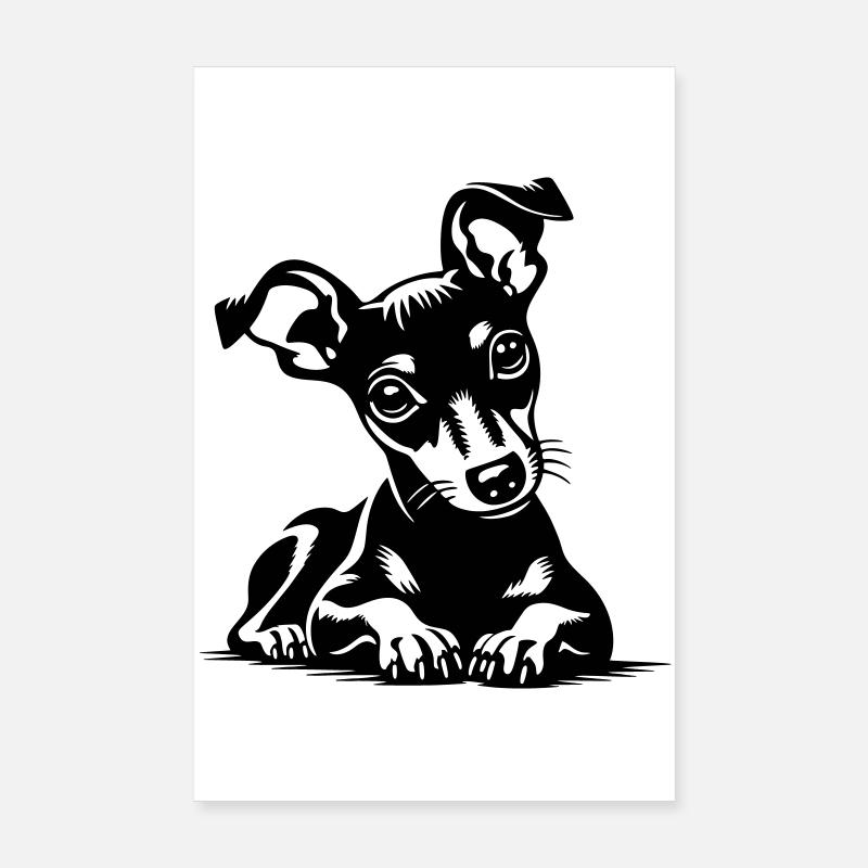 Miniature Pinscher Poster 8" x 12" (20x30 cm)