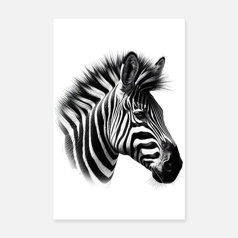 Zèbre Poster 20 x 30 cm