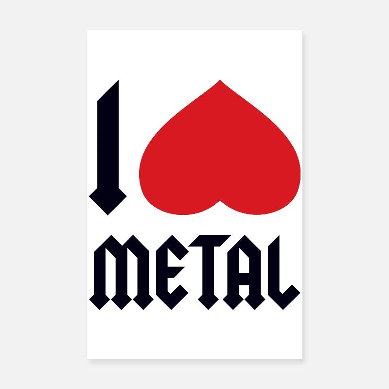 J’ADORE LE MÉTAL Poster 20 x 30 cm