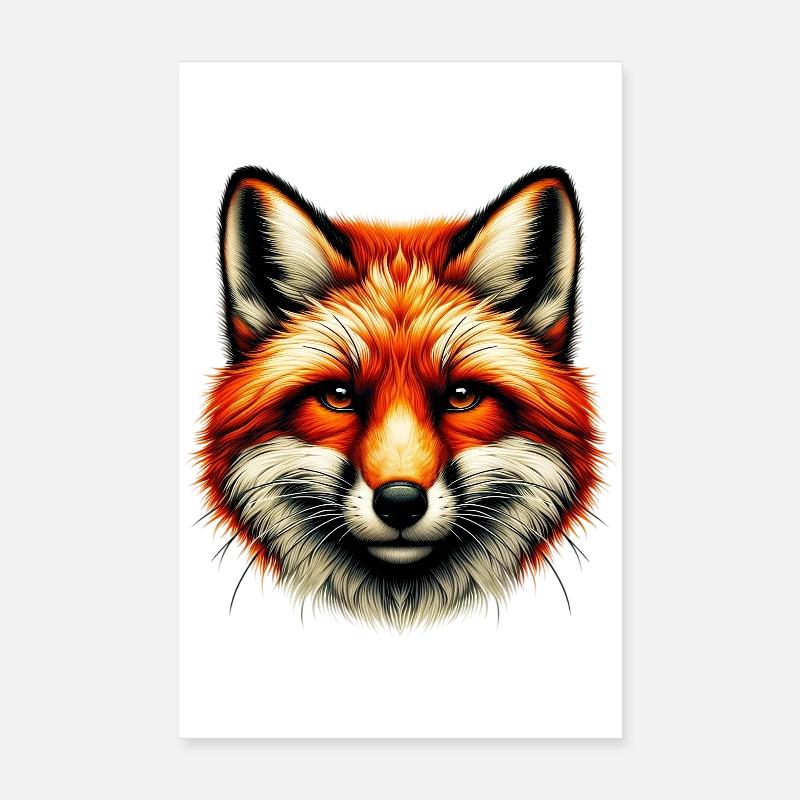 Fox Poster 8" x 12" (20x30 cm)