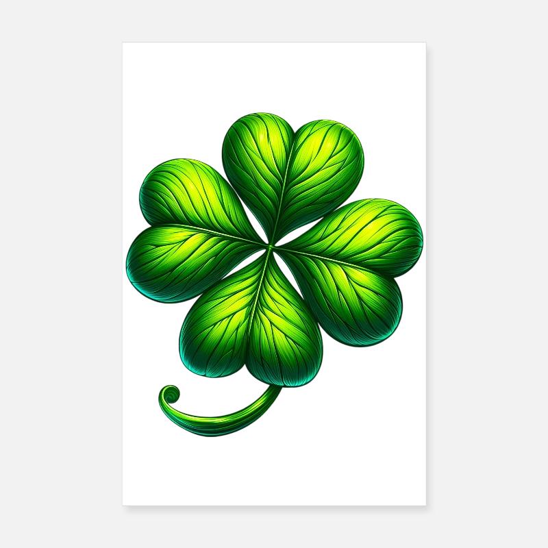 Trèfle à quatre feuilles Poster 20 x 30 cm