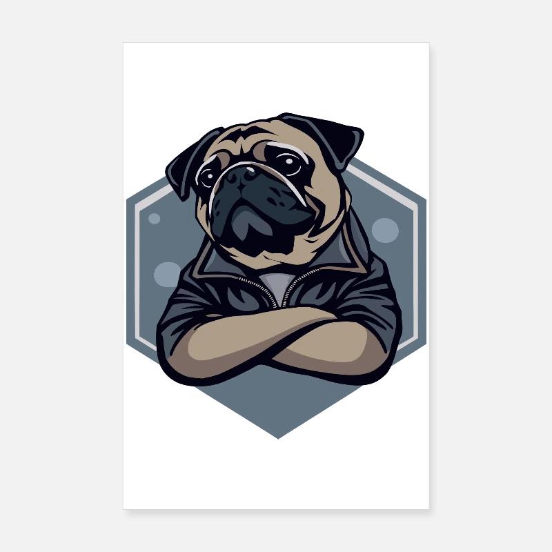 Mops Hund Poster 20x30 cm