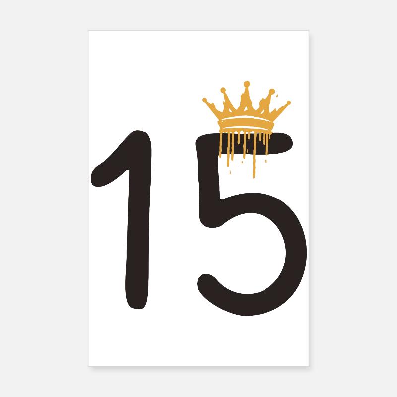 15 - Poster 20x30 cm - Weiß
