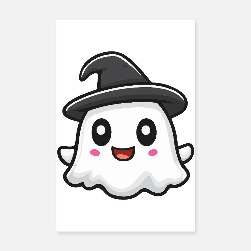 Ghost Cute - Poster 8" x 12" (20x30 cm) - white