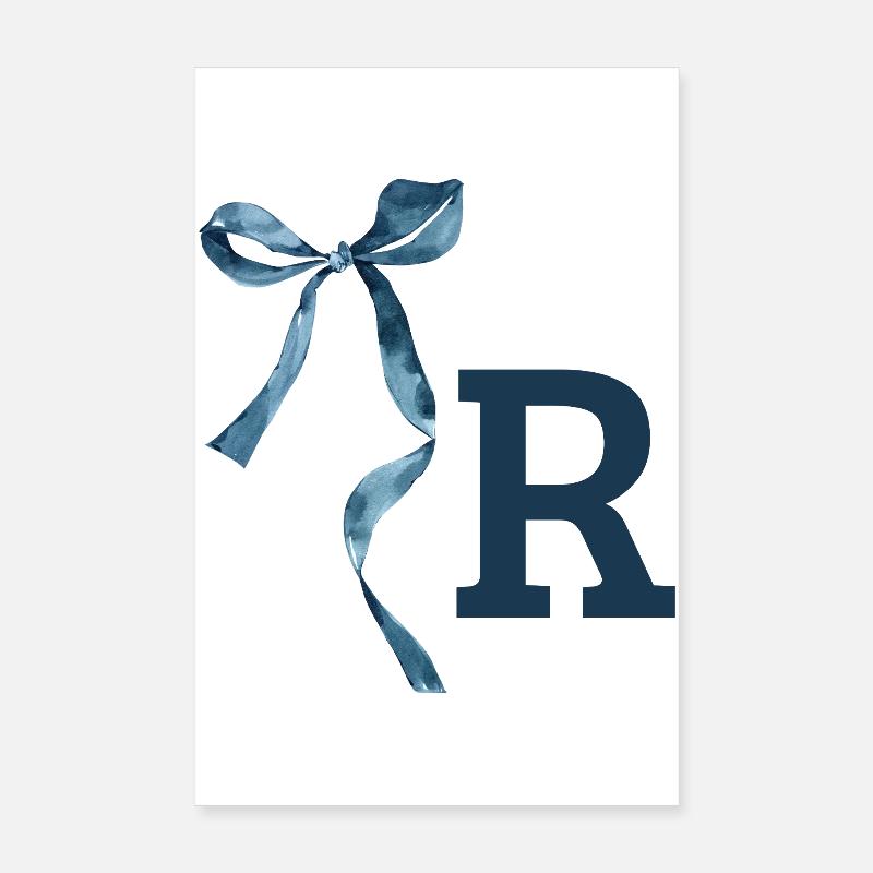 Monogramme r idée cadeau  Poster 20 x 30 cm