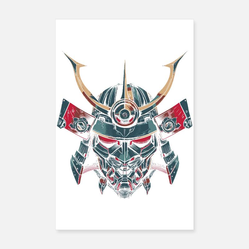 Mech Samurai Poster 8" x 12" (20x30 cm)