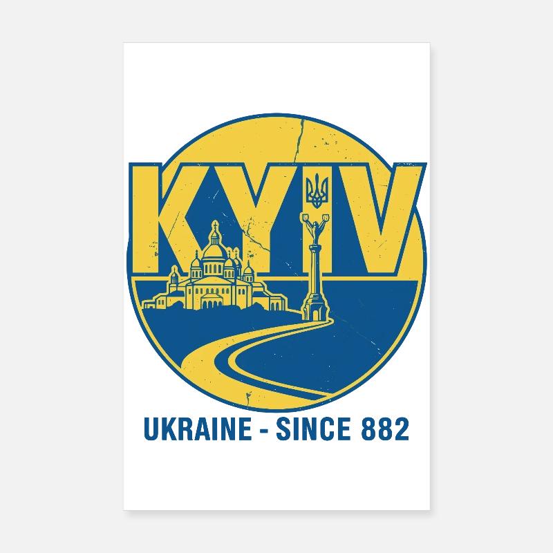 Conception de l’emblème de l’Ukraine Poster 20 x 30 cm