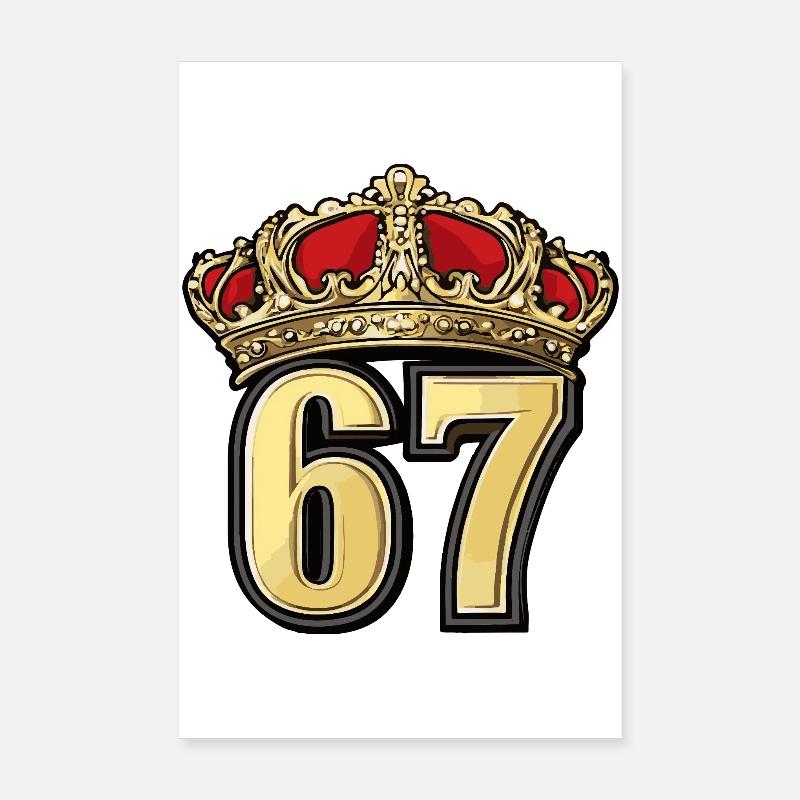 67 Number Krone Poster 8" x 12" (20x30 cm)