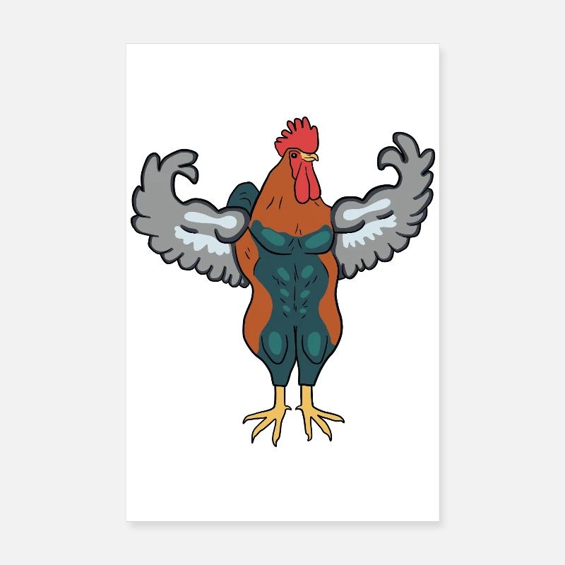 Bite musclée Poster 20 x 30 cm