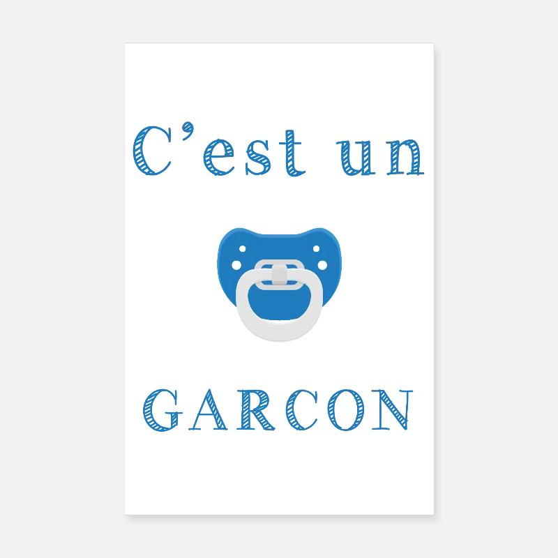 Geburt Es ist ein Junge Poster 20x30 cm