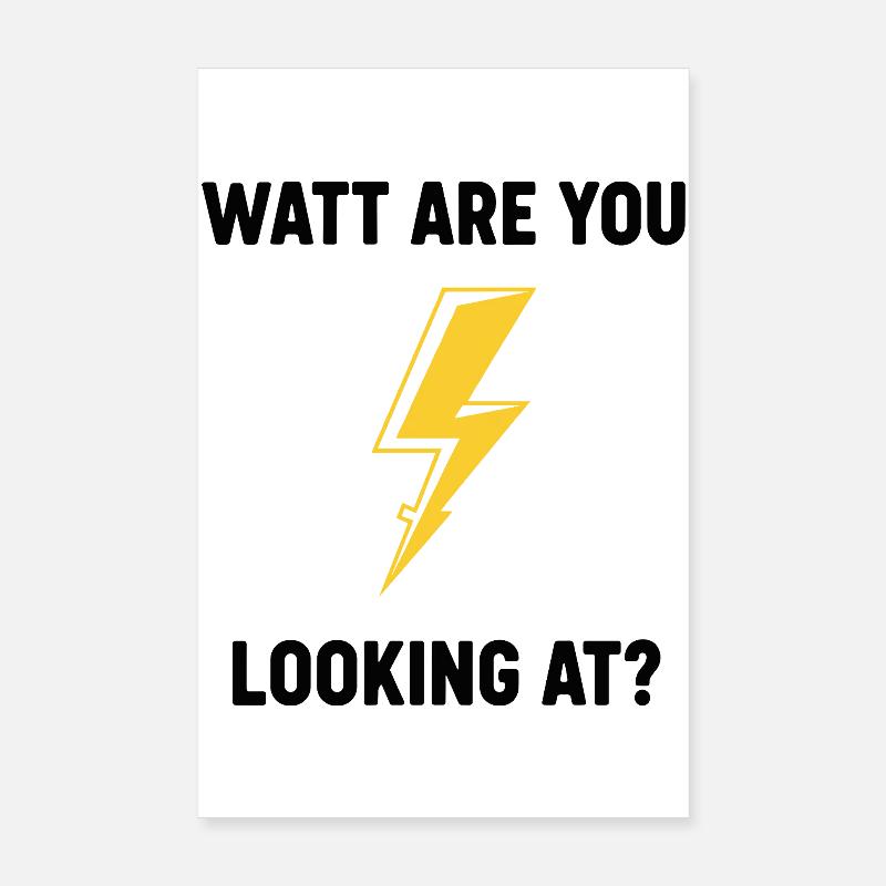 Watt Regardez-vous la conception du boulon Poster 20 x 30 cm