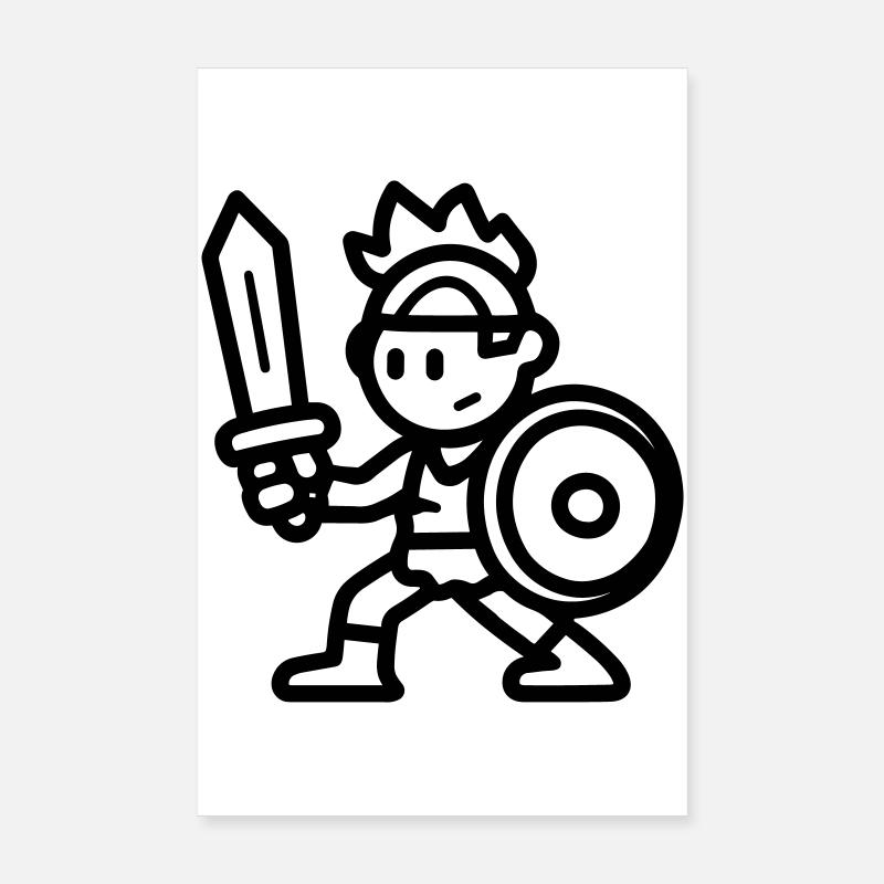 guerrier Poster 20 x 30 cm