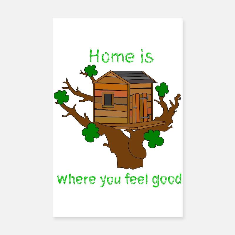 Treehouse with saying Poster 8" x 12" (20x30 cm)