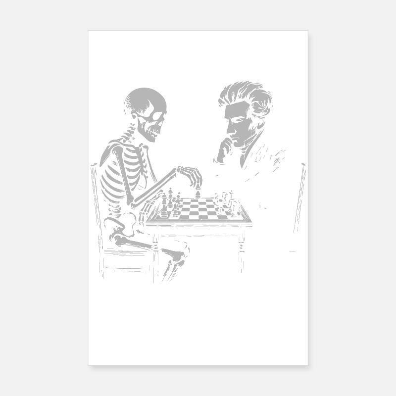 Duel d’échecs Kierkegaard Poster 20 x 30 cm