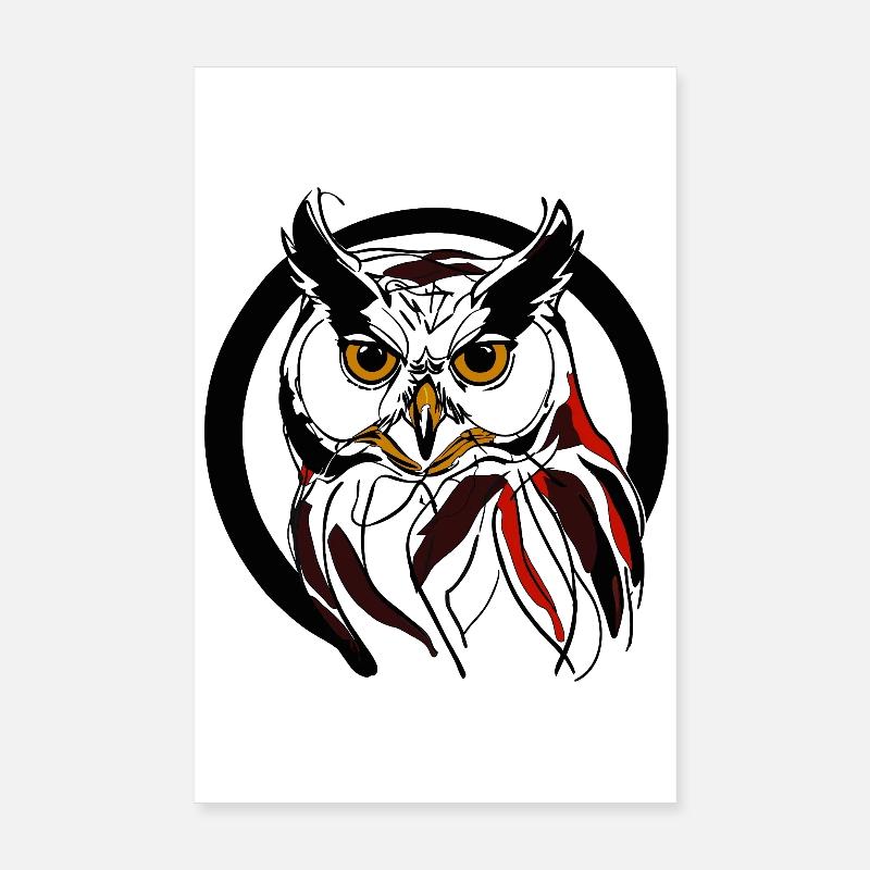 Nacht-Eule Poster 20x30 cm