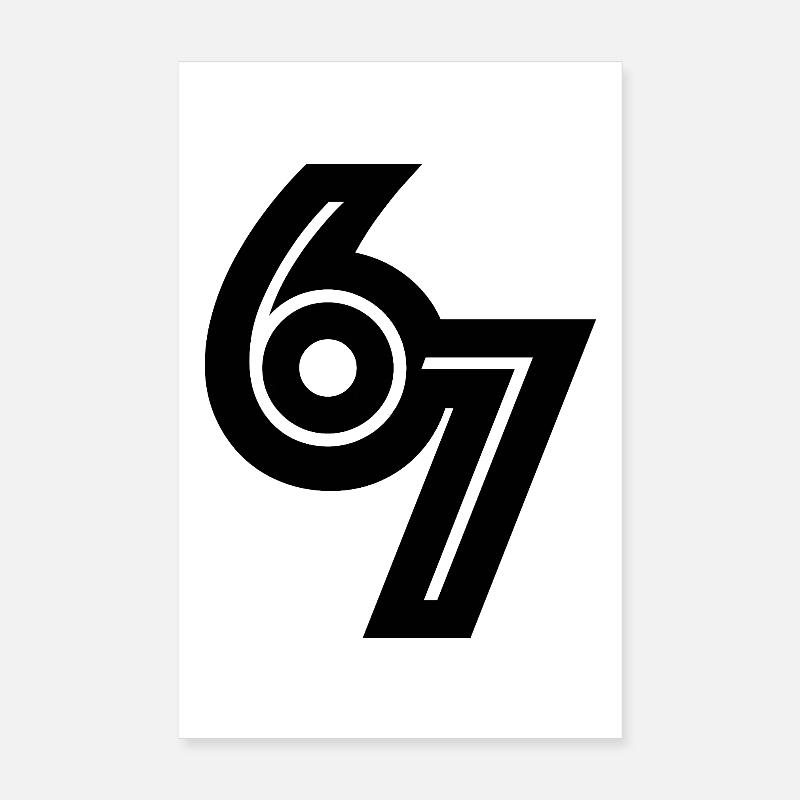 67 noir Poster 20 x 30 cm