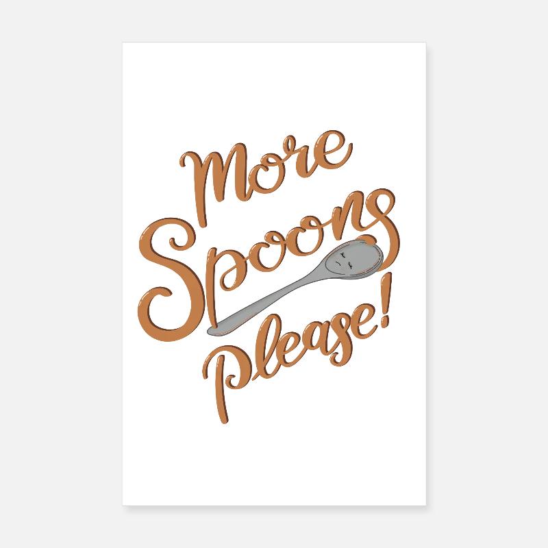 Plus de cuillères, s’il vous plaît ! Poster 20 x 30 cm
