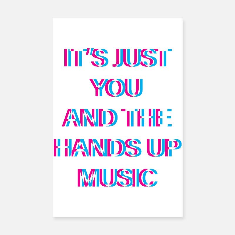 Hands Up Musik Dancecore Merch Poster 20x30 cm