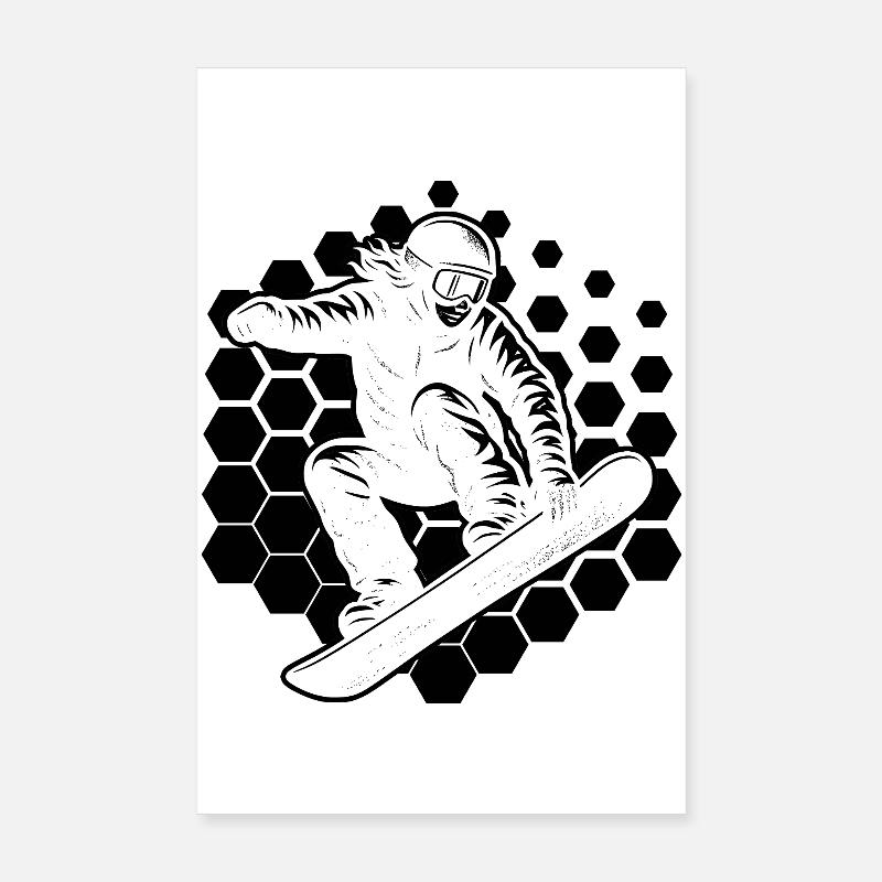 Snowboard Graphic for Snowboard Poster 8" x 12" (20x30 cm)