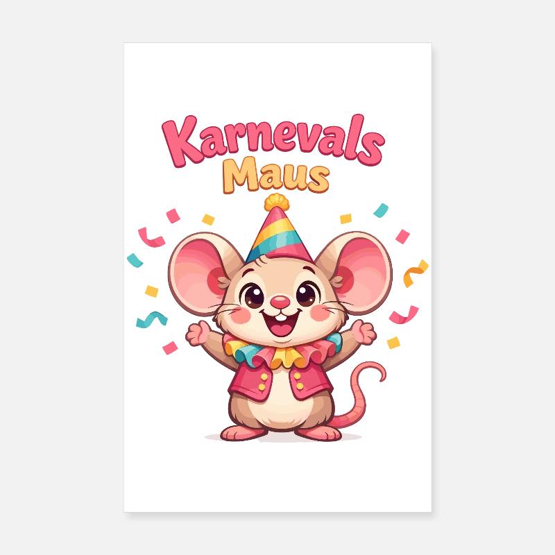 Carnival Mouse Kölsche Mädsche – Kölle Alaaf Poster 20 x 30 cm