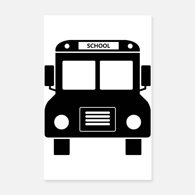 Schulbusfront Poster 20x30 cm