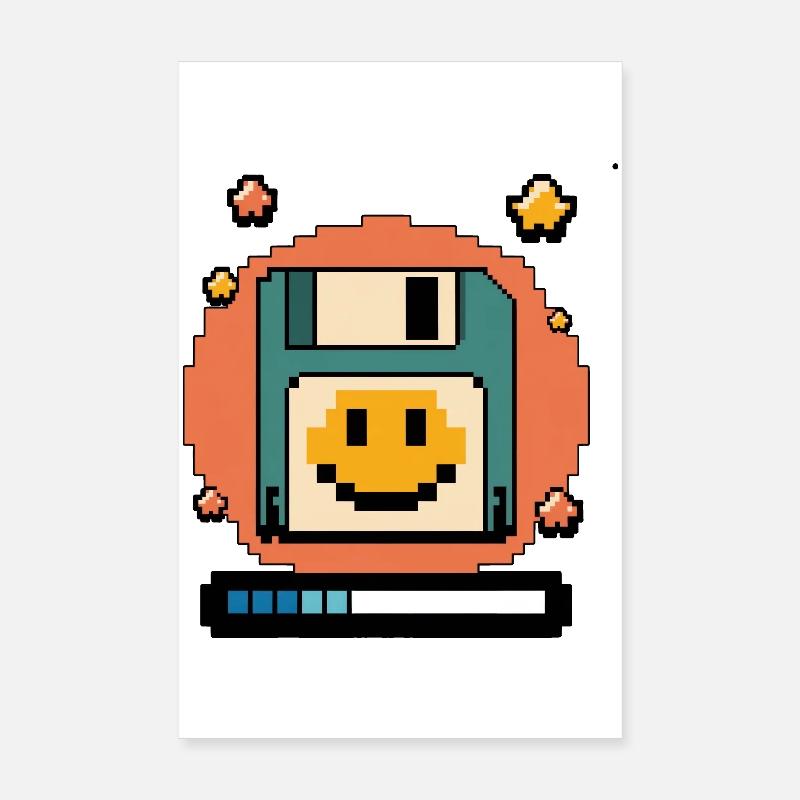Floppy Disk Retro Internet Poster 20x30 cm