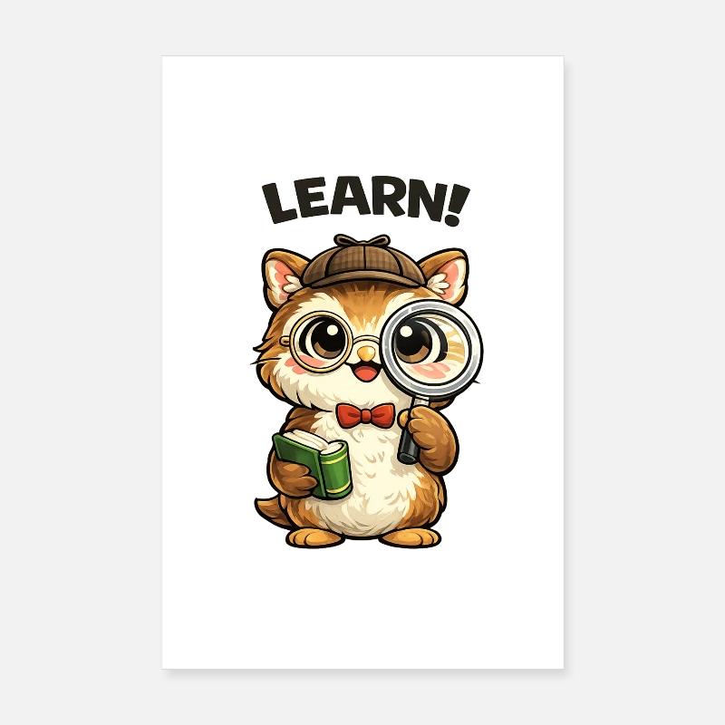 Lernkätzchen Detektiv Poster 20x30 cm
