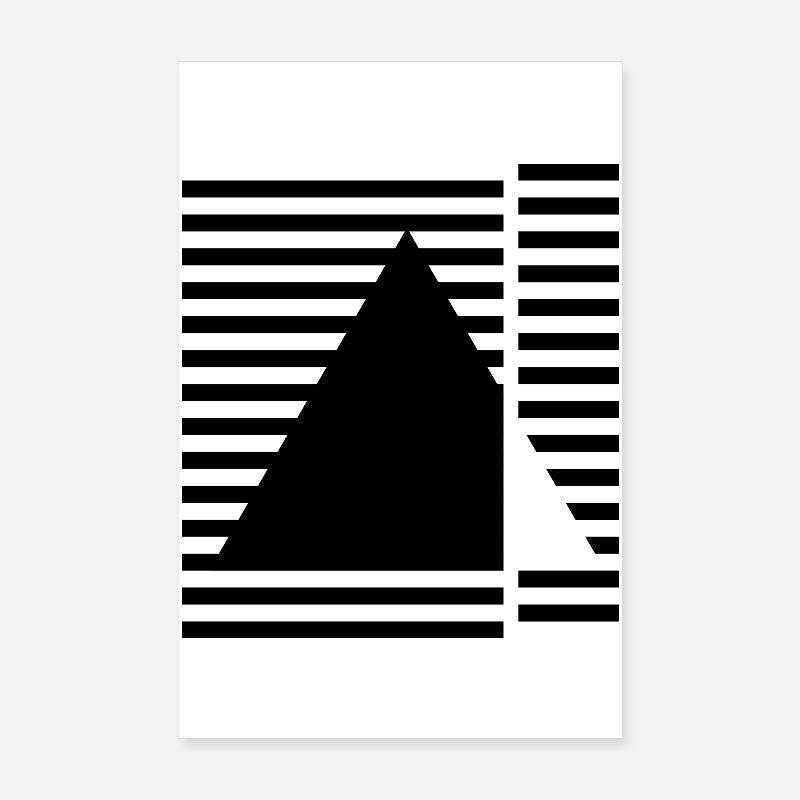 Il design geometrico ispirato al triangolo Bauhaus Poster 20x30 cm