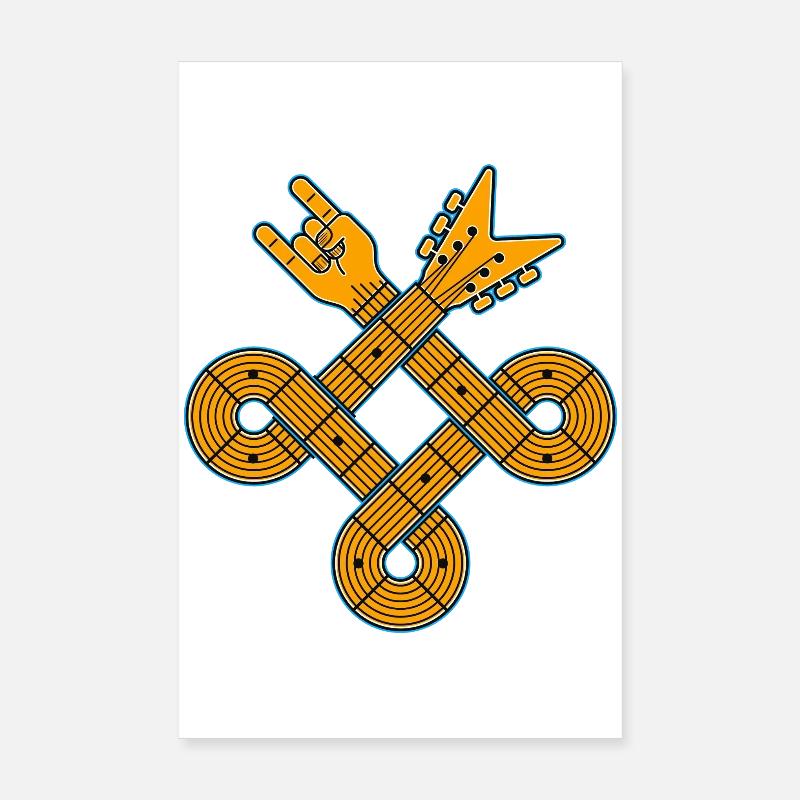 Celtic Knot Guitar Emblem Poster 20x30 cm