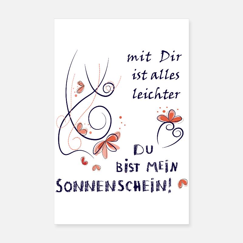 du bist mein Sonnenschein  Poster 20x30 cm