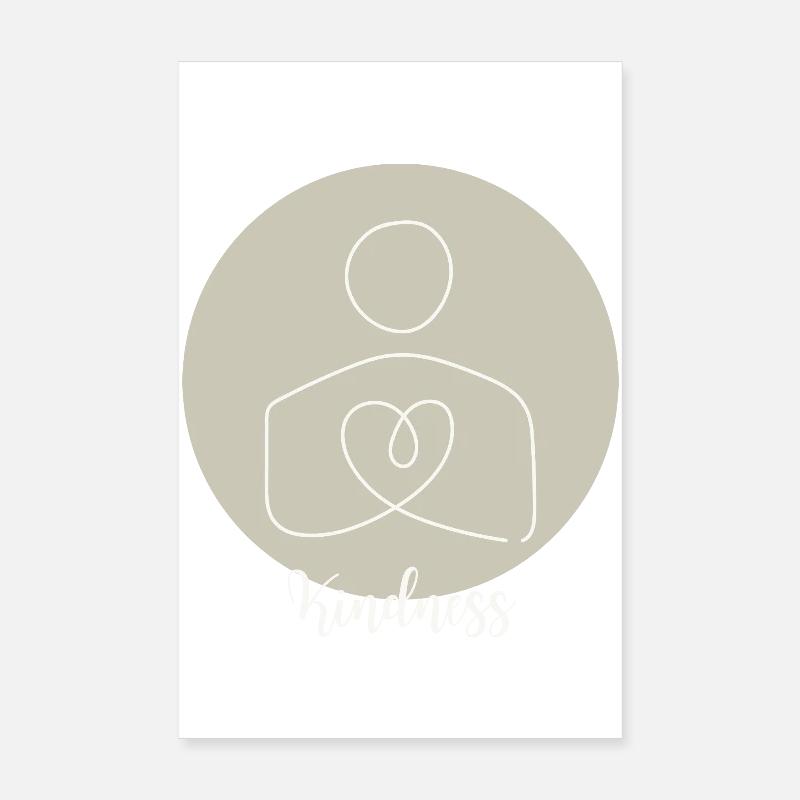 Herzlinie der Freundlichkeit Poster 20x30 cm