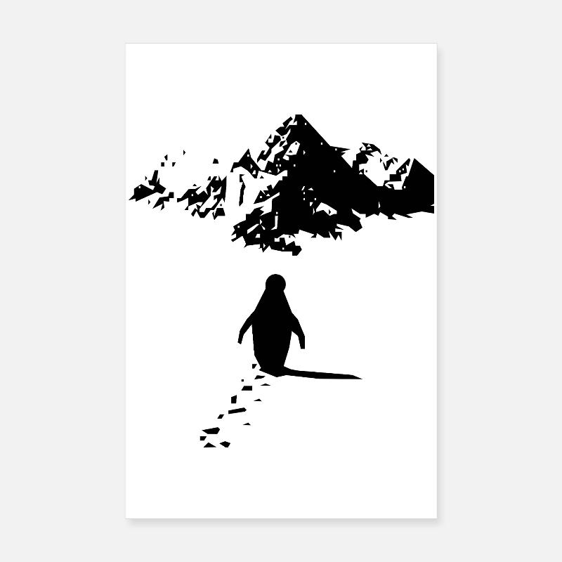 Lonely Penguin Poster 8" x 12" (20x30 cm)