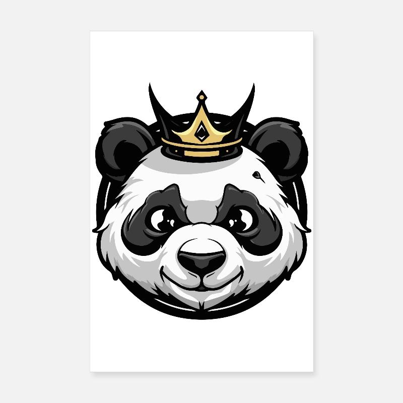 Couronne de tête de panda Poster 20 x 30 cm