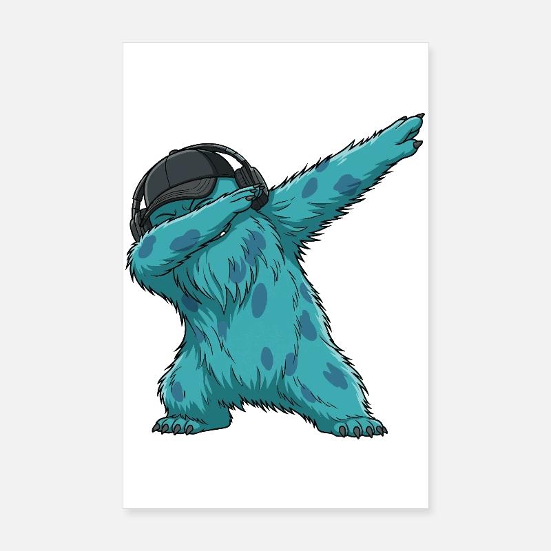 Danse de la danse fluffo du monstre Fluffonster Poster 20 x 30 cm