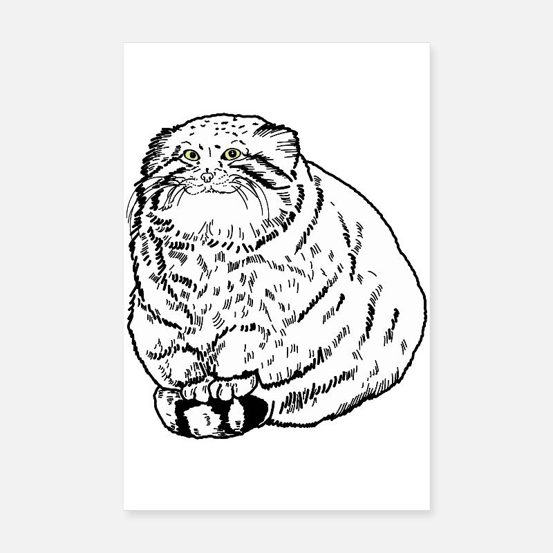 Dicke Katze Poster 20x30 cm