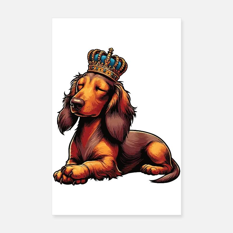 Teckel à poil long Teckel Teckel Teckel Poster 20 x 30 cm