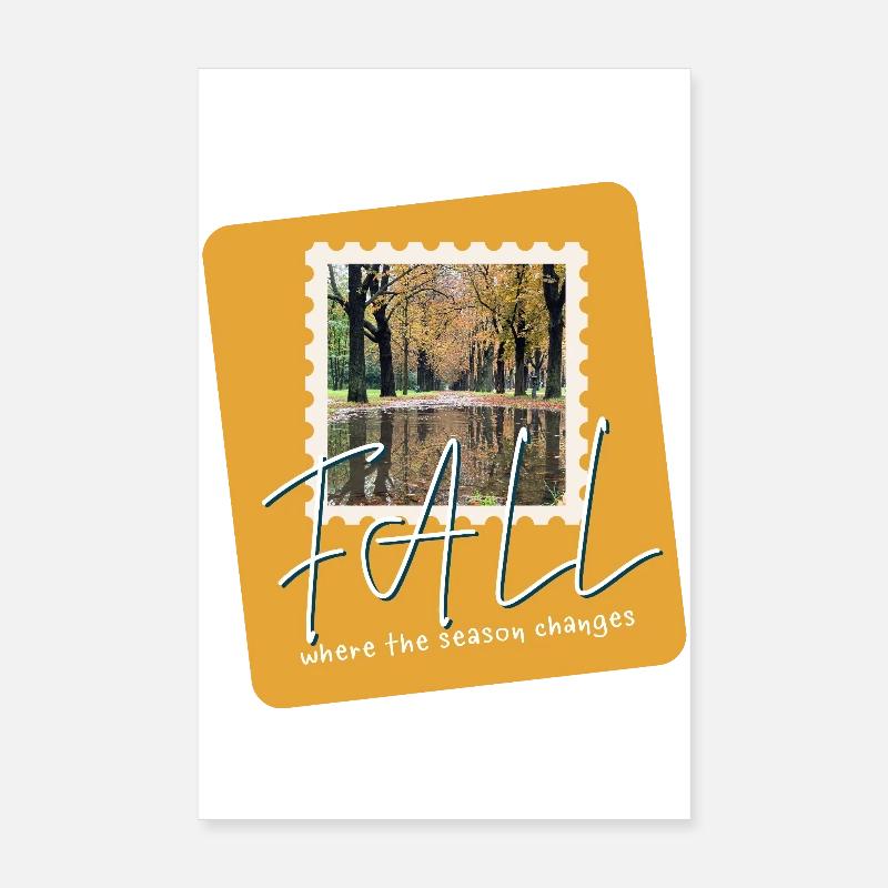 FALL Autumn Trails Poster 8" x 12" (20x30 cm)
