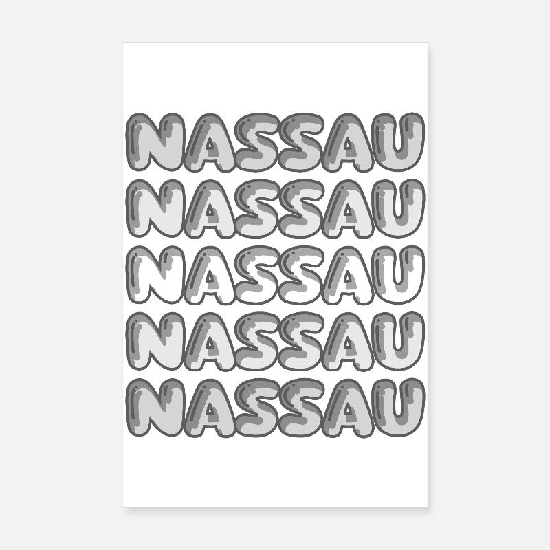 Nassau Bubble Pattern Mehrfachschrift Poster 20x30 cm