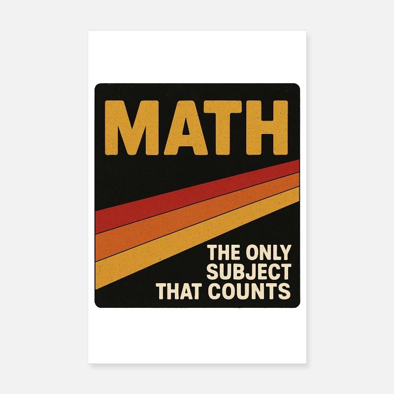 Retro Math Counts Poster Poster 8" x 12" (20x30 cm)