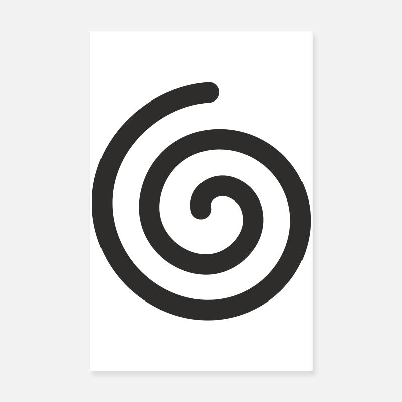 Spirale – Minimalistisches Symbol Design Poster 20x30 cm