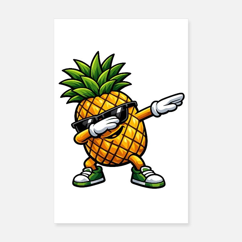 Dabbing Ananas Poster 20x30 cm